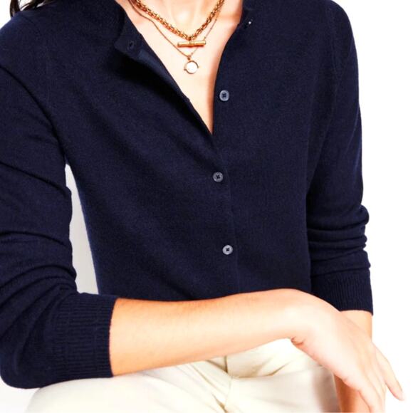 Boden Navy Blue Cashmere Sweater Cardigan | Size S - Picture 6 of 7